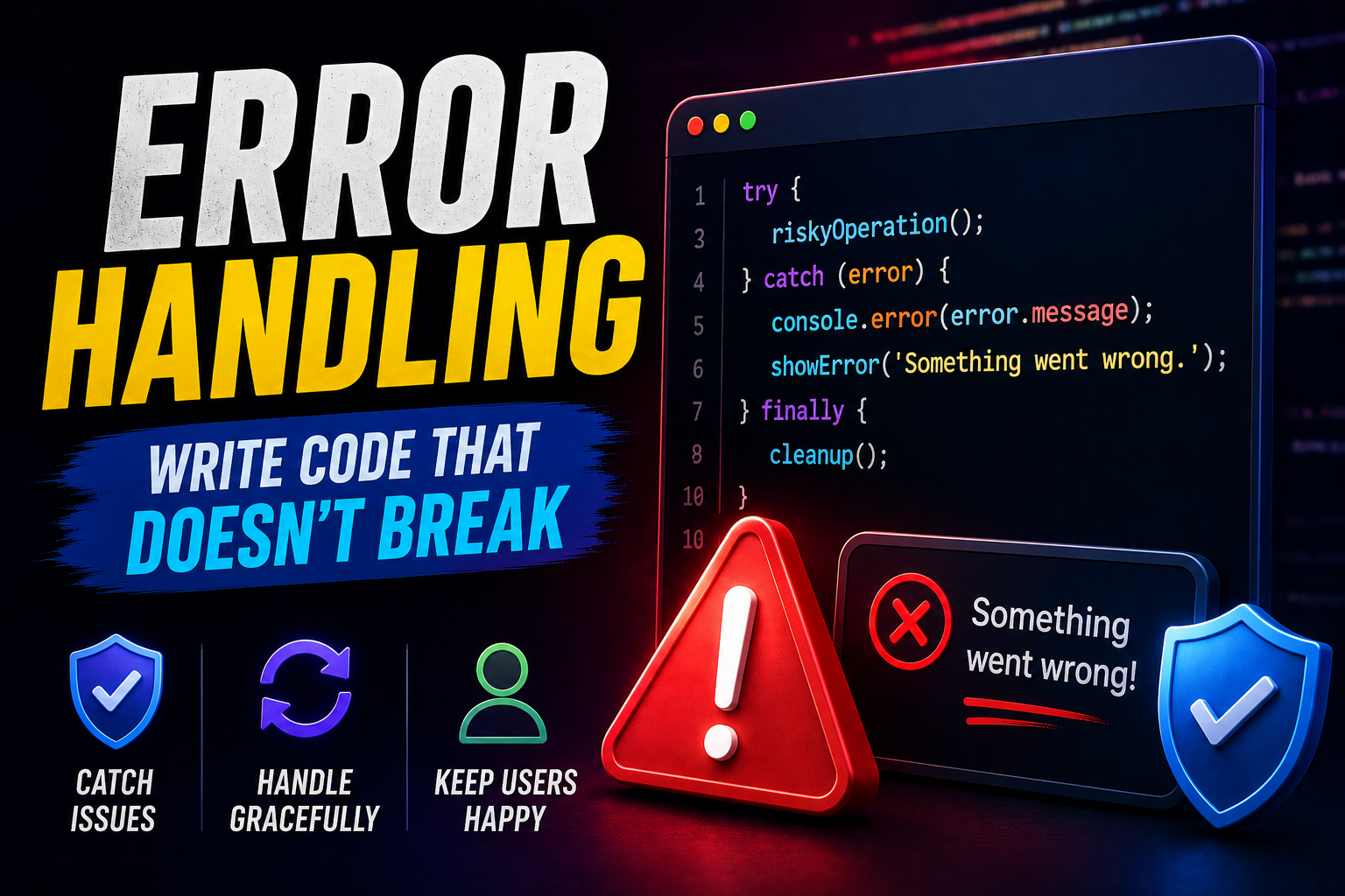 Day 19 — Error Handling in JavaScript (Because Real Applications Break)