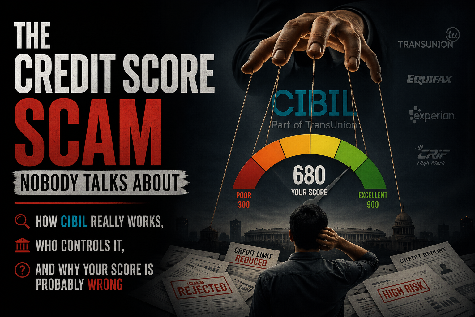 The Credit Score Scam Nobody Talks About: How CIBIL Really Works, Who Controls It, and Why Your…