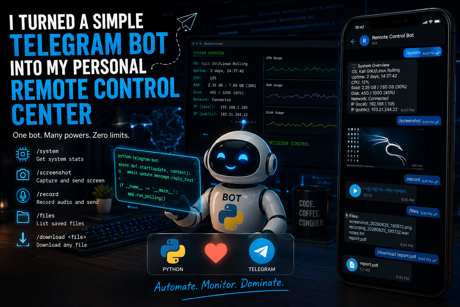 I Turned a Simple Telegram Bot into My Personal Remote Control Center