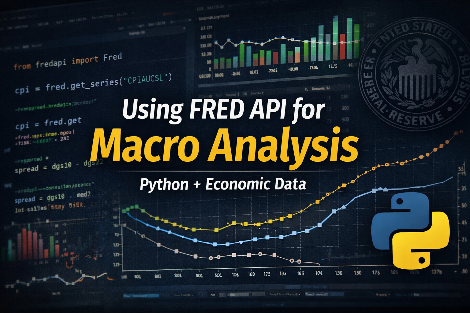 How to Use the FRED API in Python for Macroeconomic Analysis (Complete Beginner to Advanced Guide)