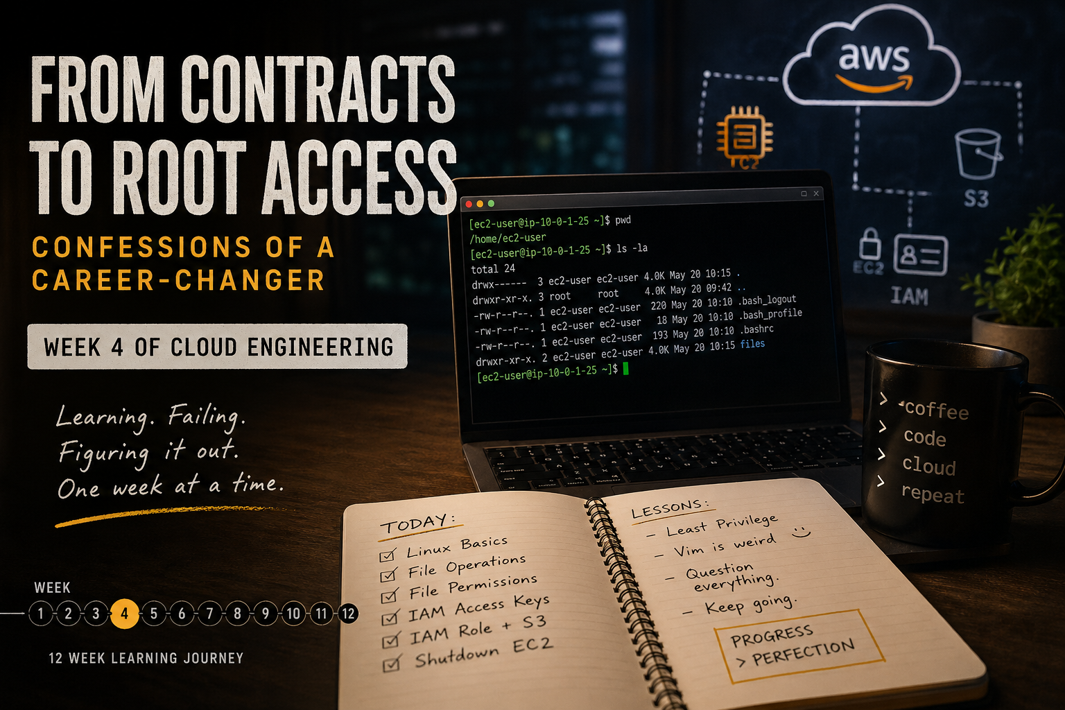 Week 4: From Contracts to Root Access. Confessions of a Career-Changer to Cloud Engineering