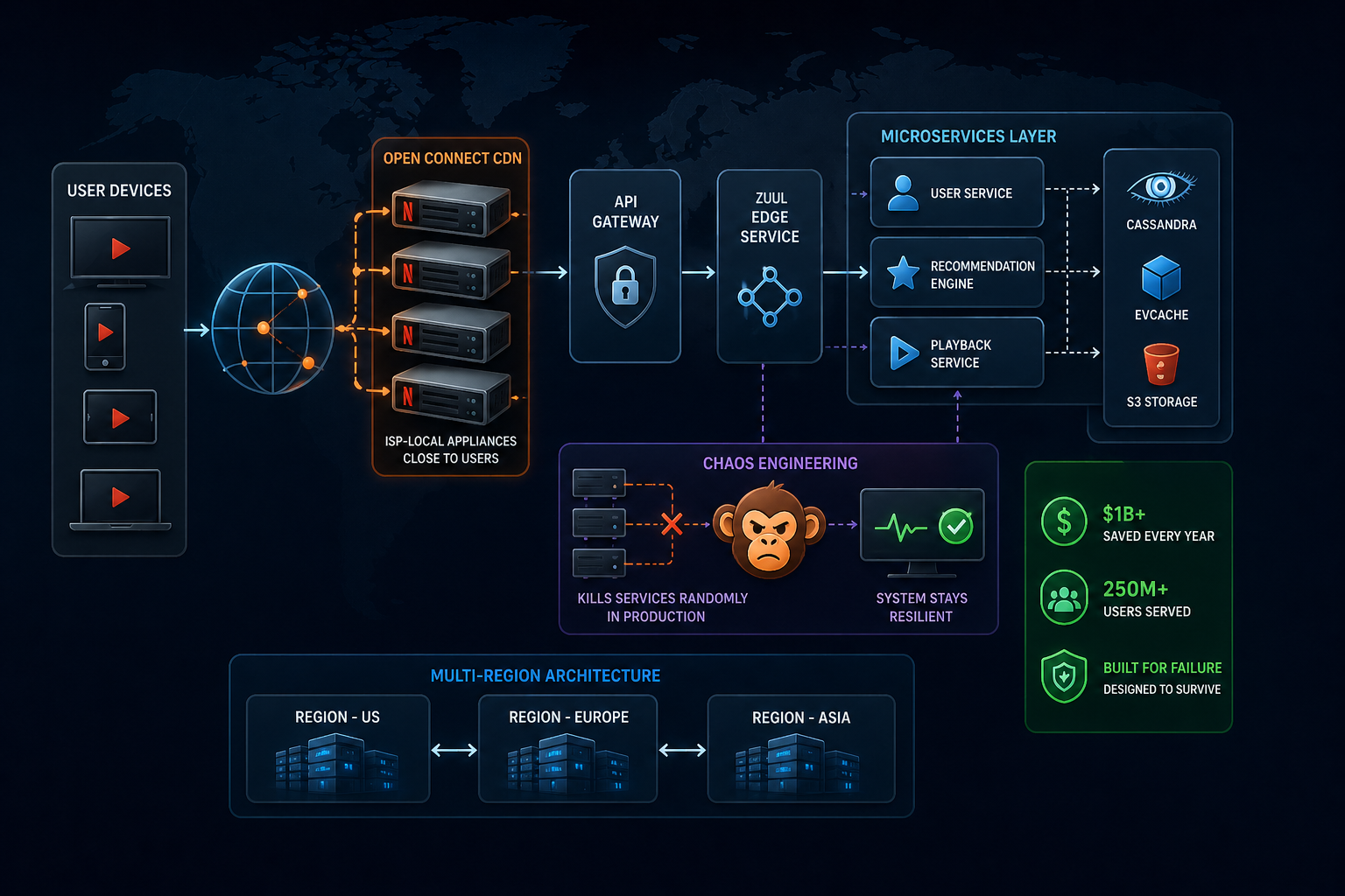 How Netflix Serves 250 Million Users — A System Design Deep Dive Nobody Has Done This Way
