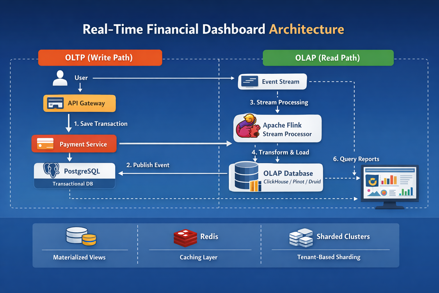 System Design: How to Build a Real-Time Financial Dashboard (QuickBooks / Stripe)