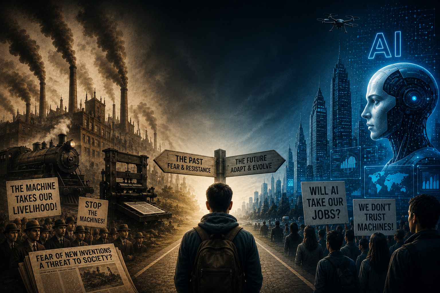 “History Lesson for the Age of AI,Why Every Revolution Creates Fear”