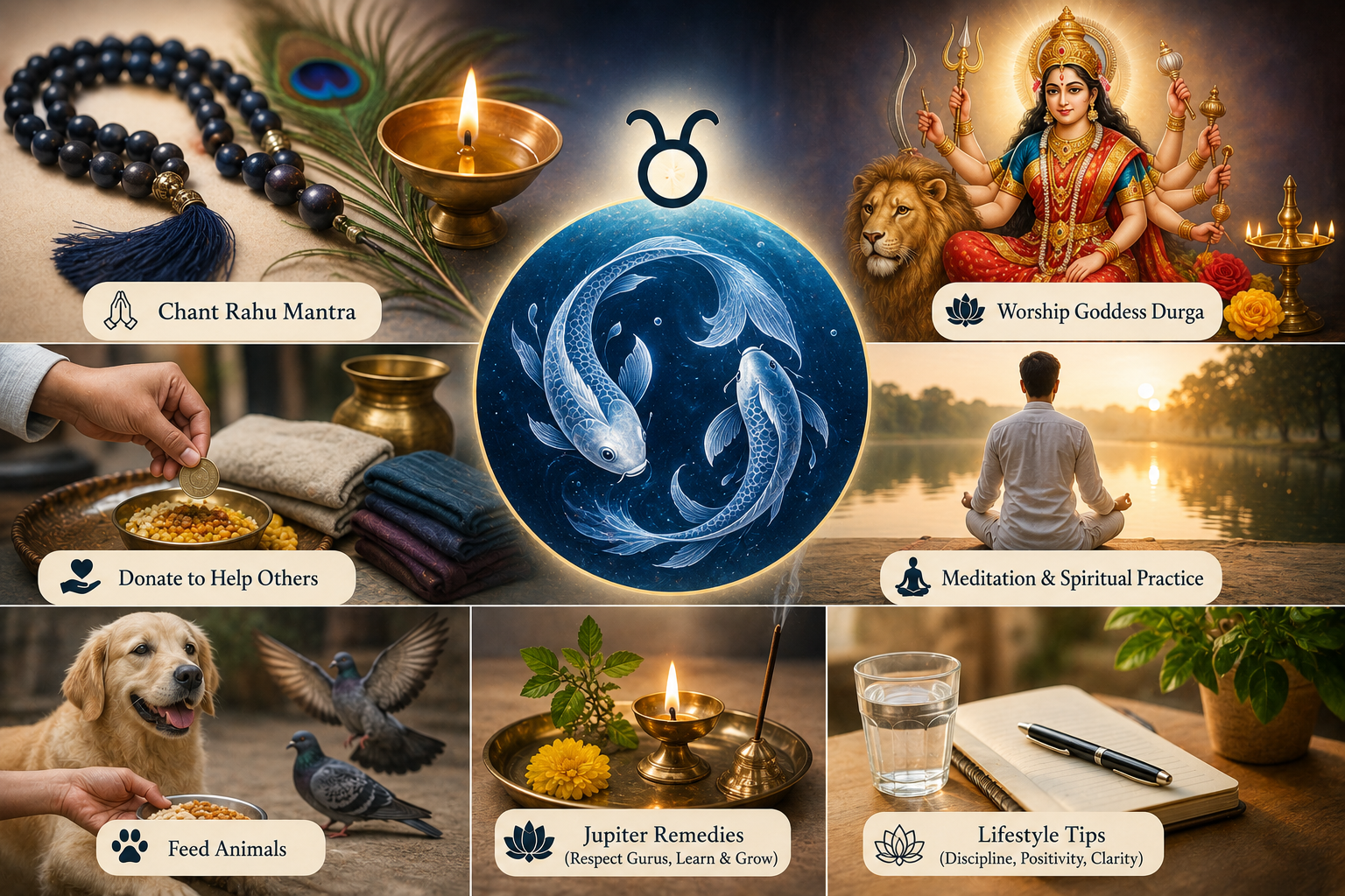 Rahu in Pisces Remedies: Mantras, Donations, Spiritual Practices, and Lifestyle Tips