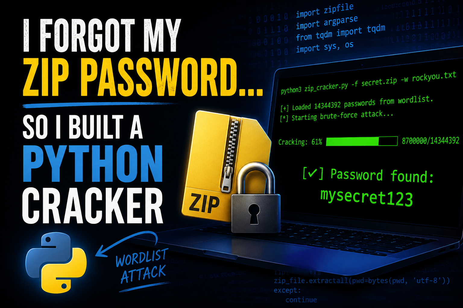 I Forgot My ZIP Password… So I Built a Python Cracker