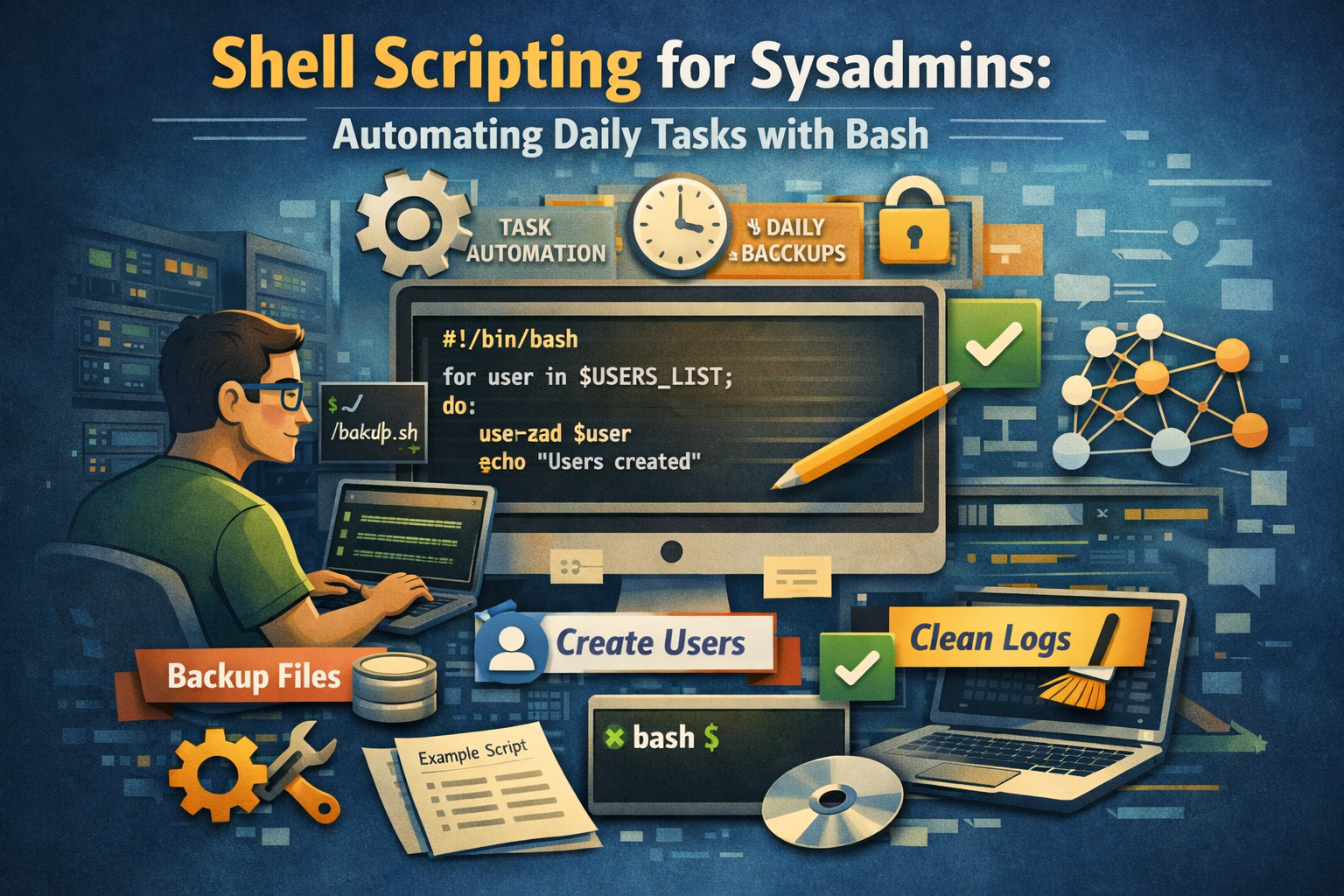 Shell Scripting for Sysadmins: Automating Daily Tasks with Bash