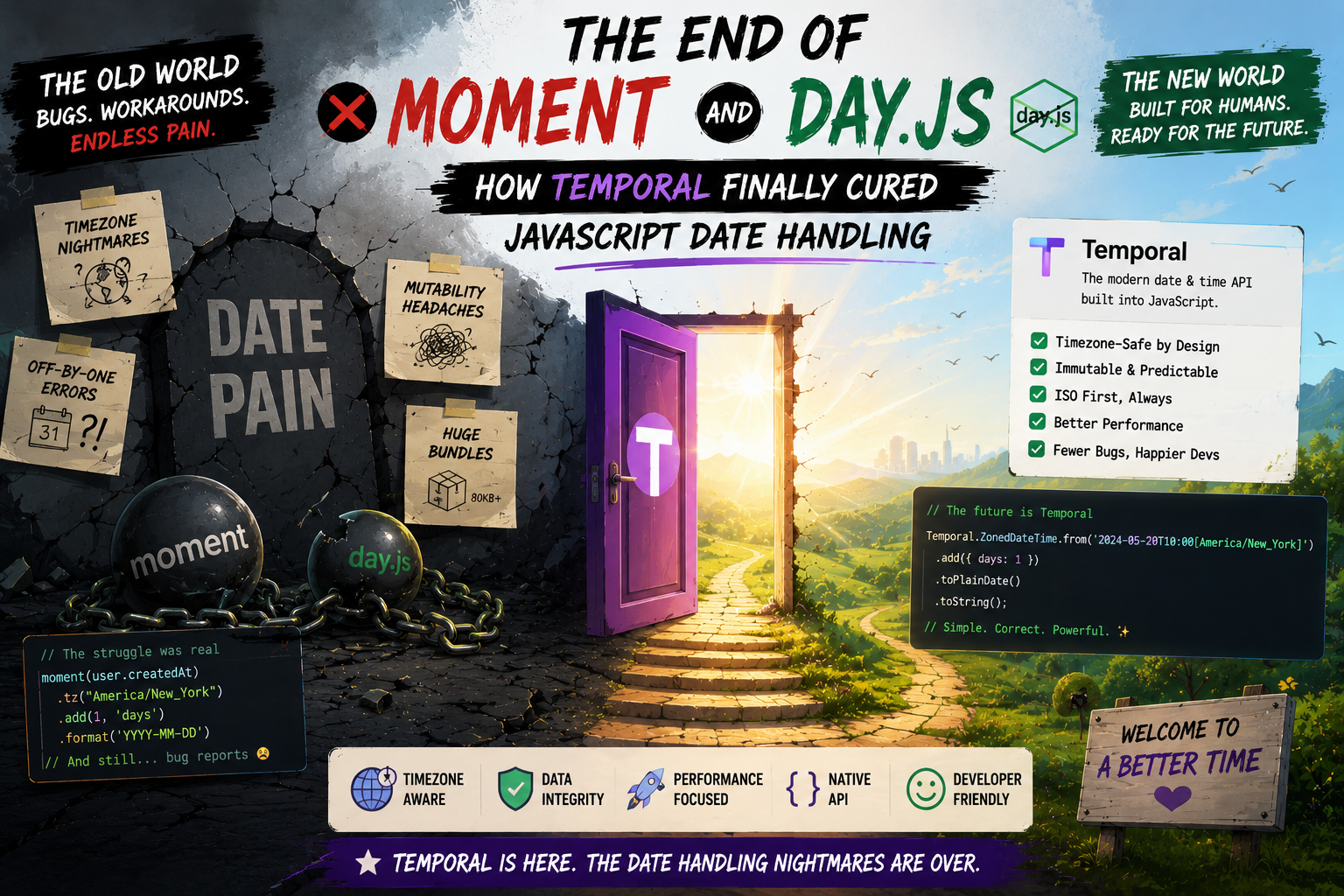 The End of Moment and Day.js: How Temporal Finally Cured JavaScript Date Handling