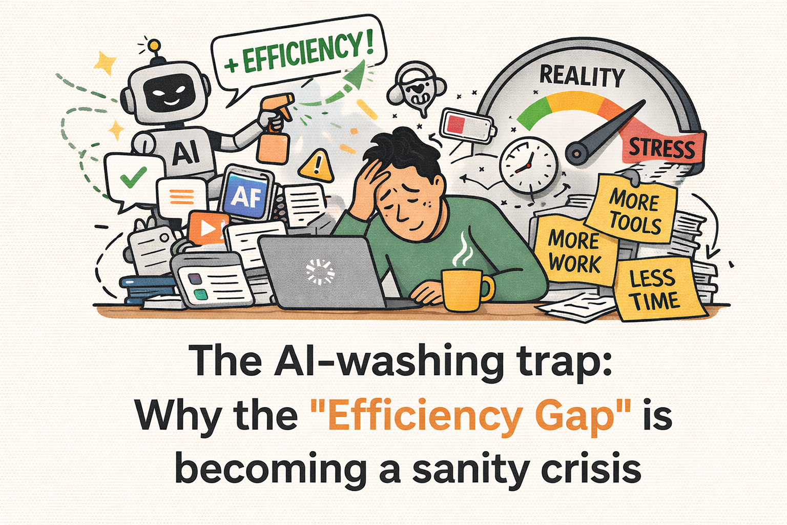 The AI-washing trap: Why the “Efficiency Gap” is becoming a sanity crisis