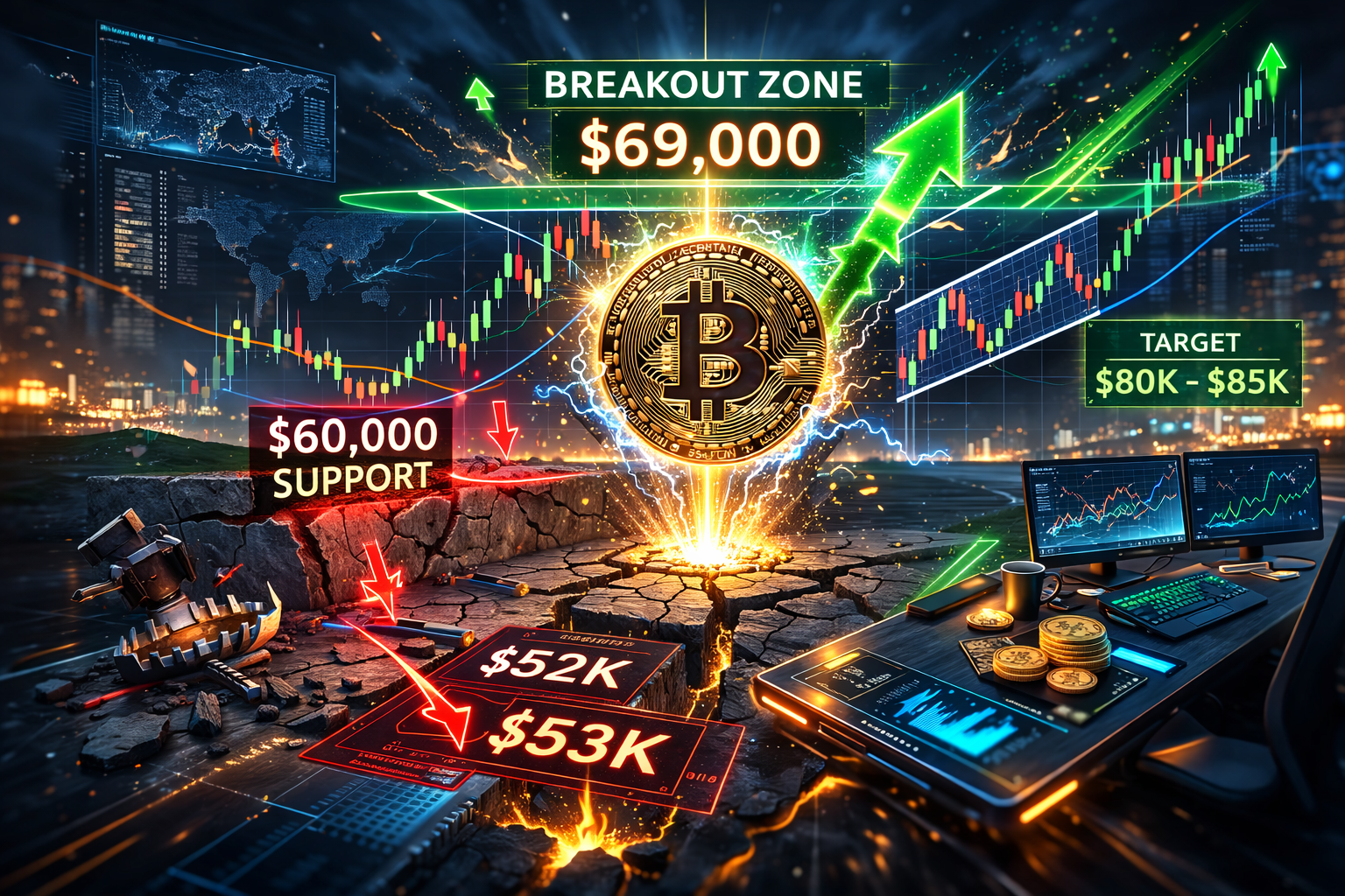 Crypto Holds Range: $60,000 Support and $69,000 Breakout Define the Next Move | February 25, 2026