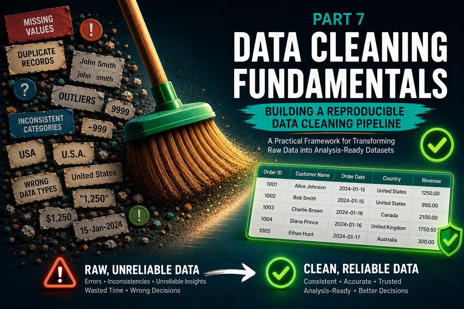 Data Cleaning Fundamentals: Building a Reproducible Data Cleaning Pipeline