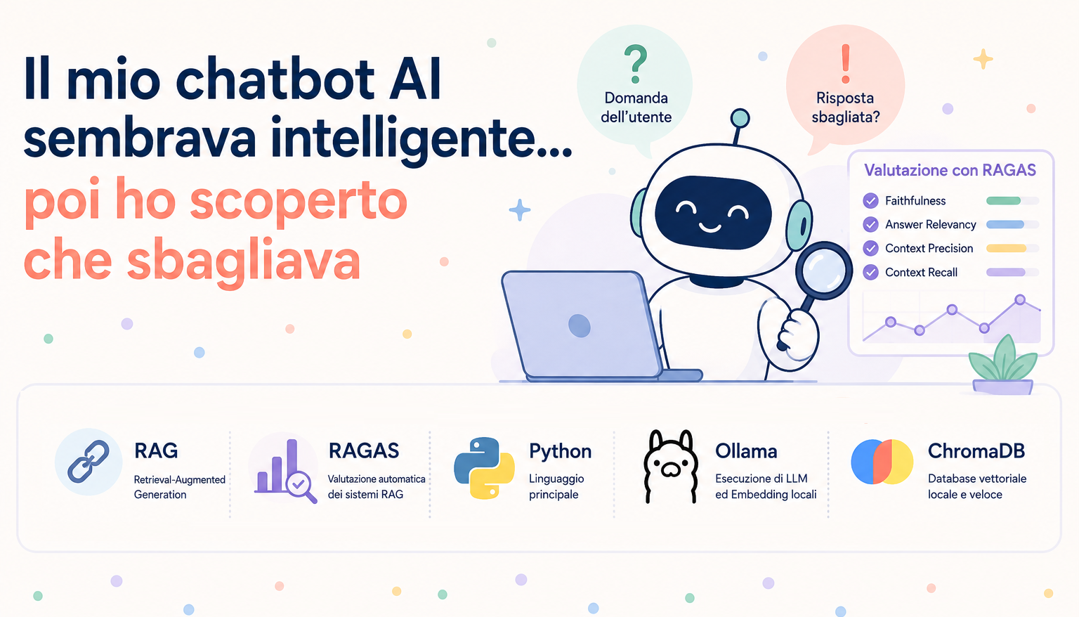 Il mio chatbot AI sembrava intelligente… poi ho scoperto che sbagliava