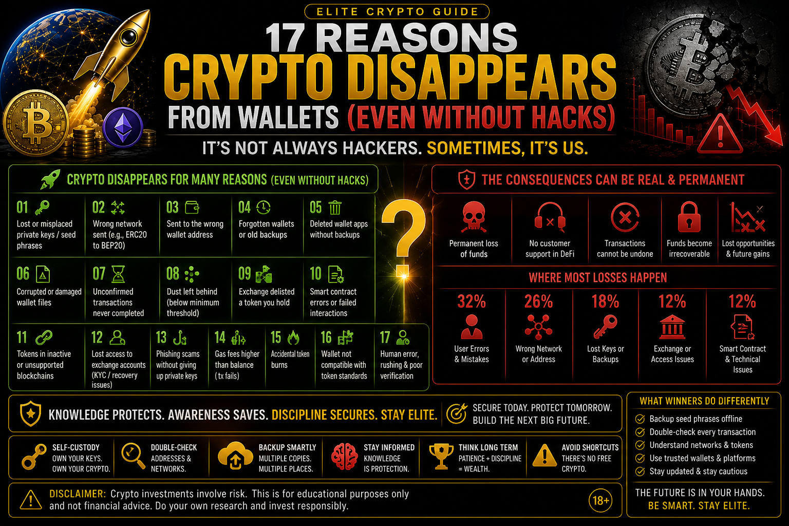 17 Reasons Crypto Disappears From Wallets (Even Without Hacks)