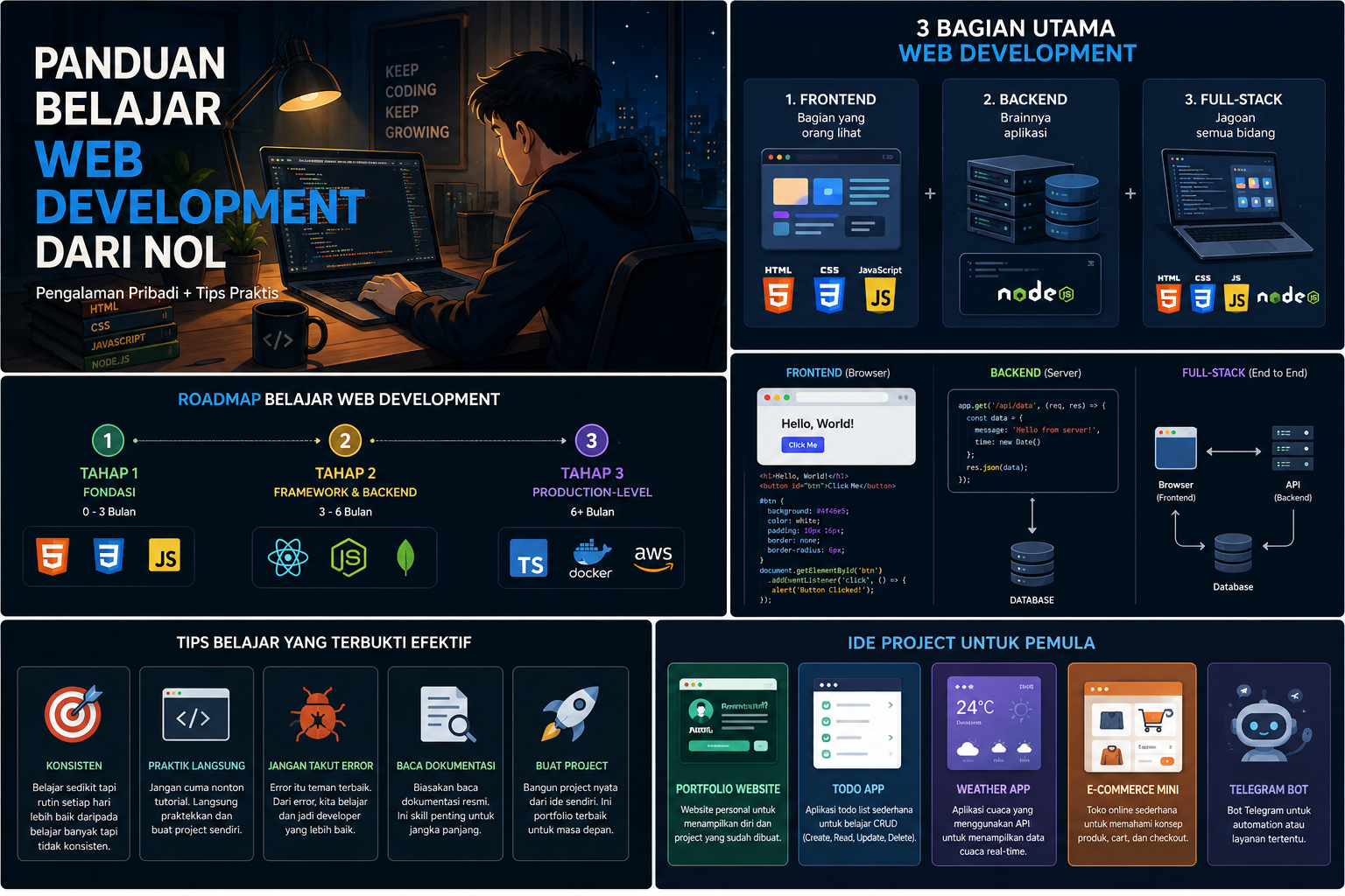 “Panduan Lengkap Web Development Dari Nol: Roadmap & Tips Praktis 2024”
