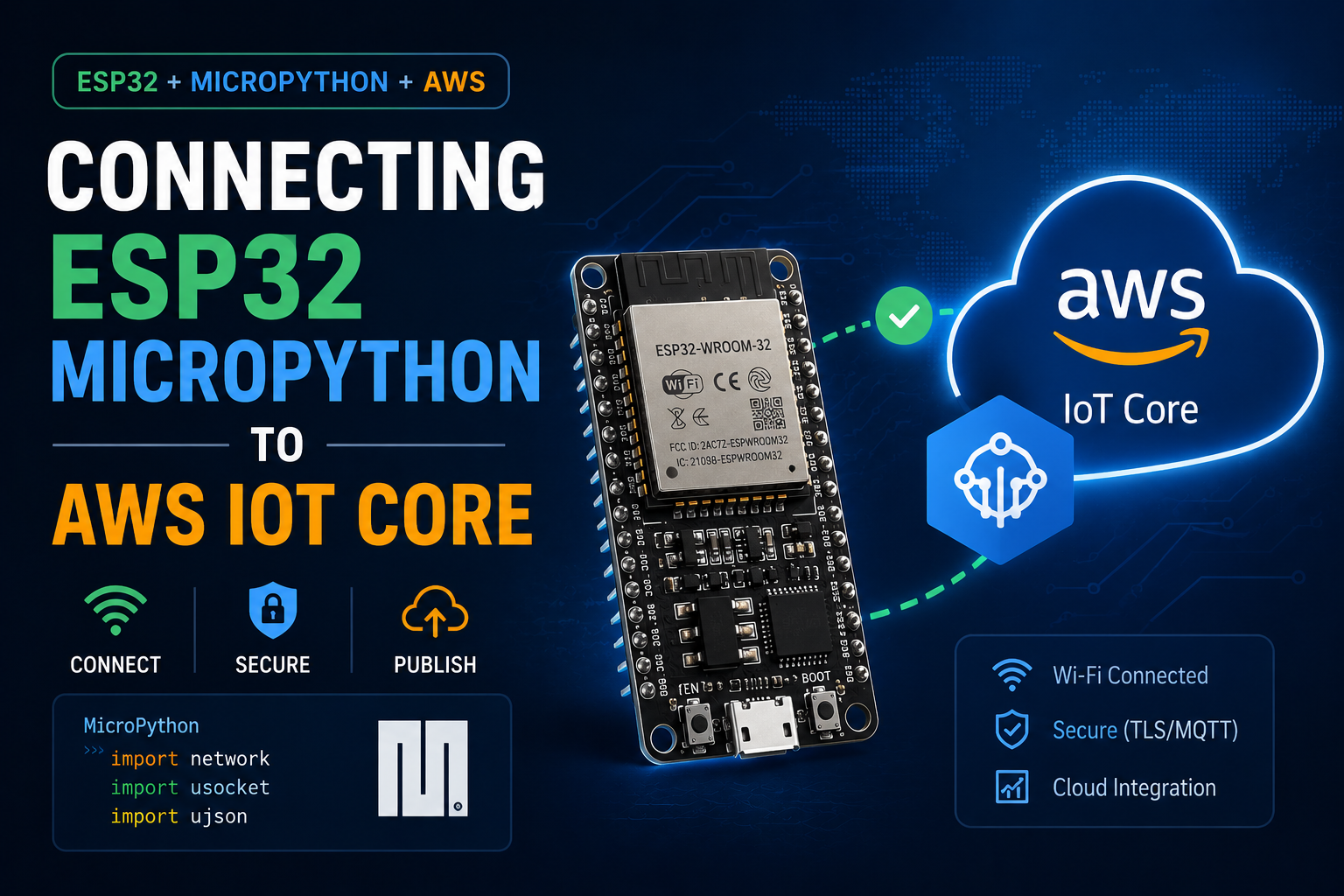 Connecting ESP32 MicroPython to AWS IoT Core