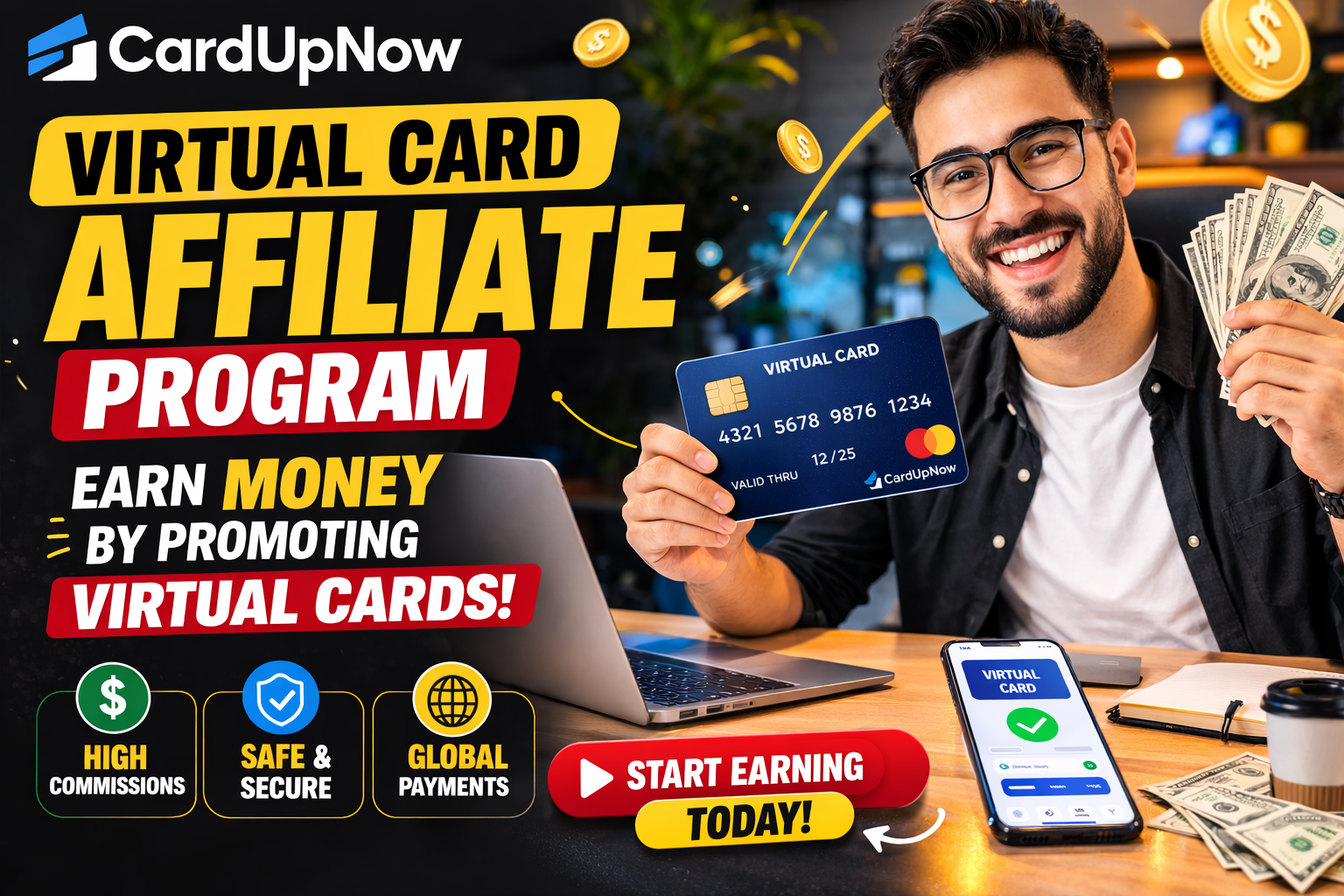 CardUpNow Virtual Card Affiliate Program: Earn by Promoting Virtual Cards