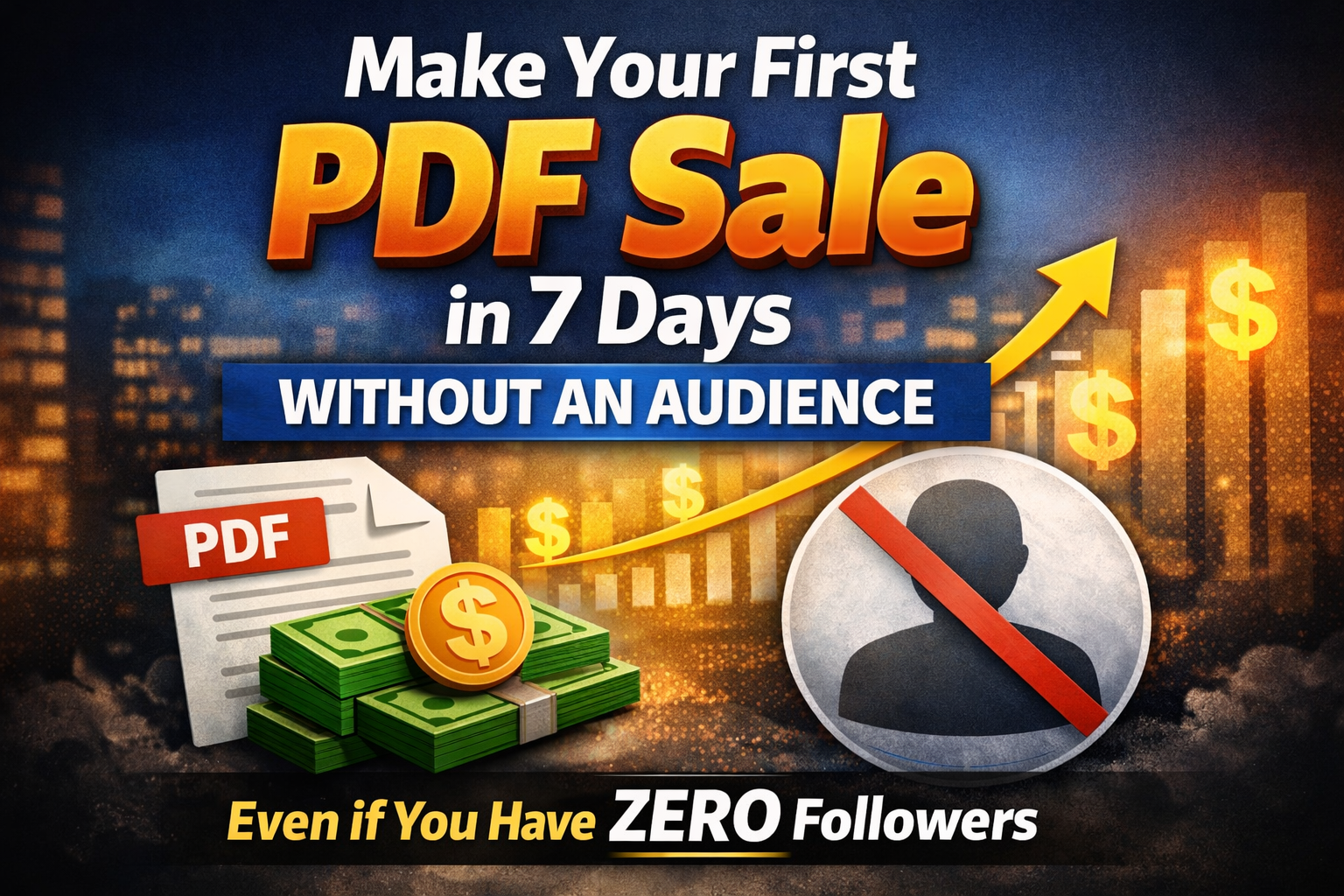 Make your first PDF sale in 7 days without an audience (even if you have zero followers)