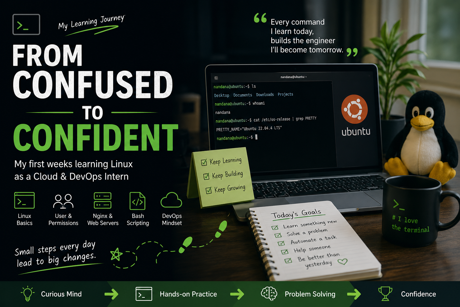 From Confused to Confident: My First Weeks Learning Linux as a Cloud & DevOps Intern