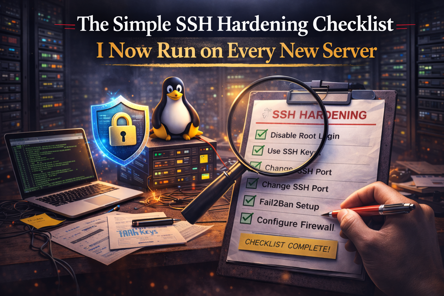 The Simple SSH Hardening Checklist I Now Run on Every New Server