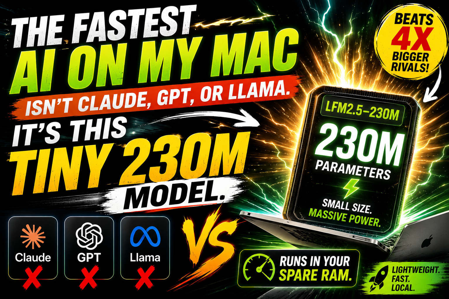 The Fastest AI on My Mac Isn’t Claude, GPT, or Llama. It’s This Tiny 230M Model.