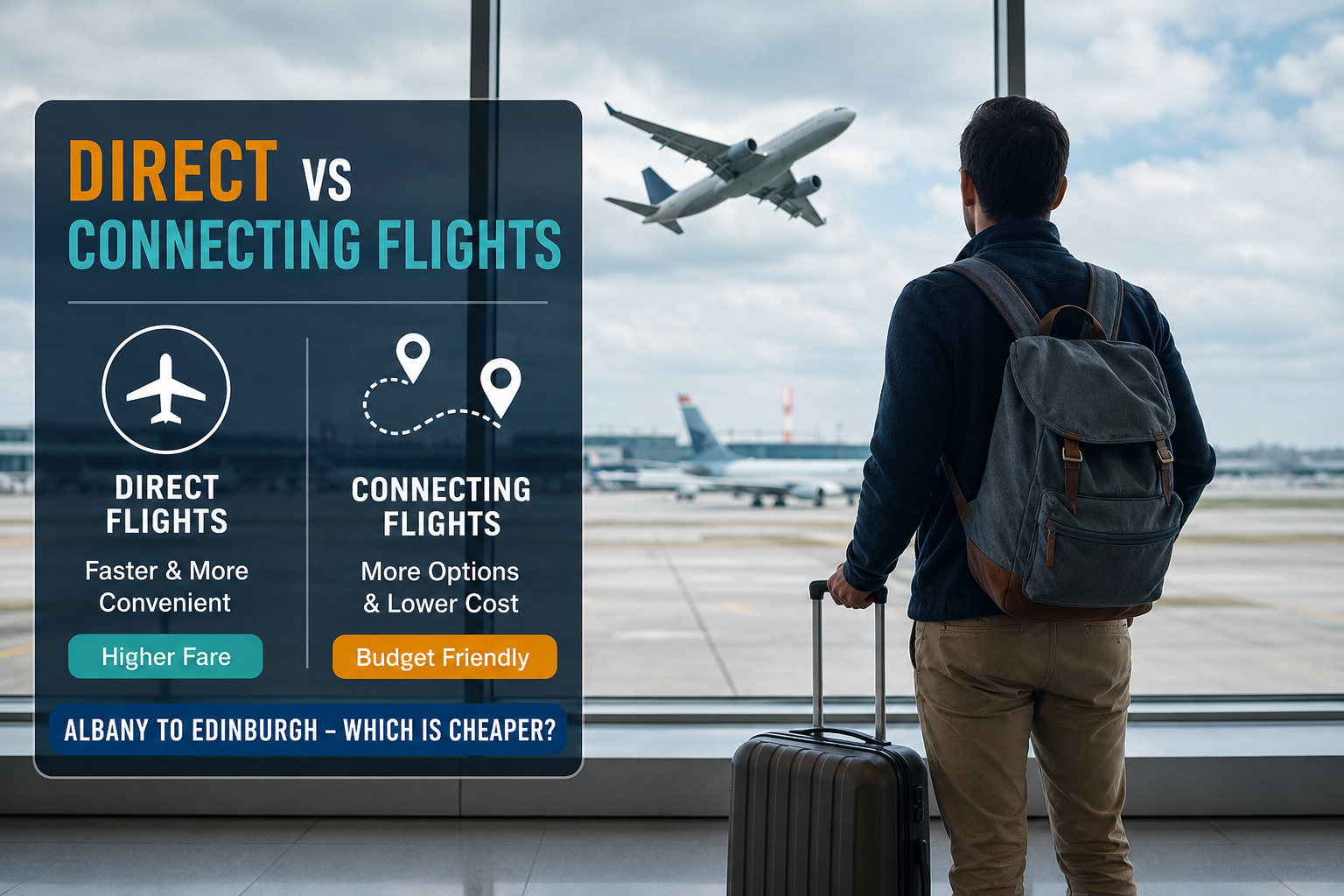 Direct vs Connecting Flights from Albany to Edinburgh — Which Is Cheap