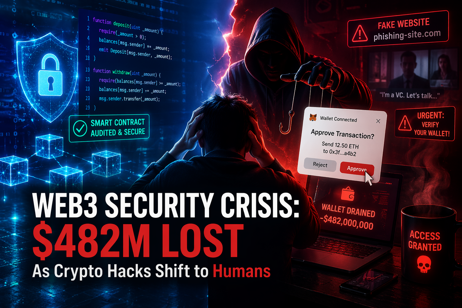 Web3 Security Crisis: $482M Lost as Crypto Hacks Shift to Humans