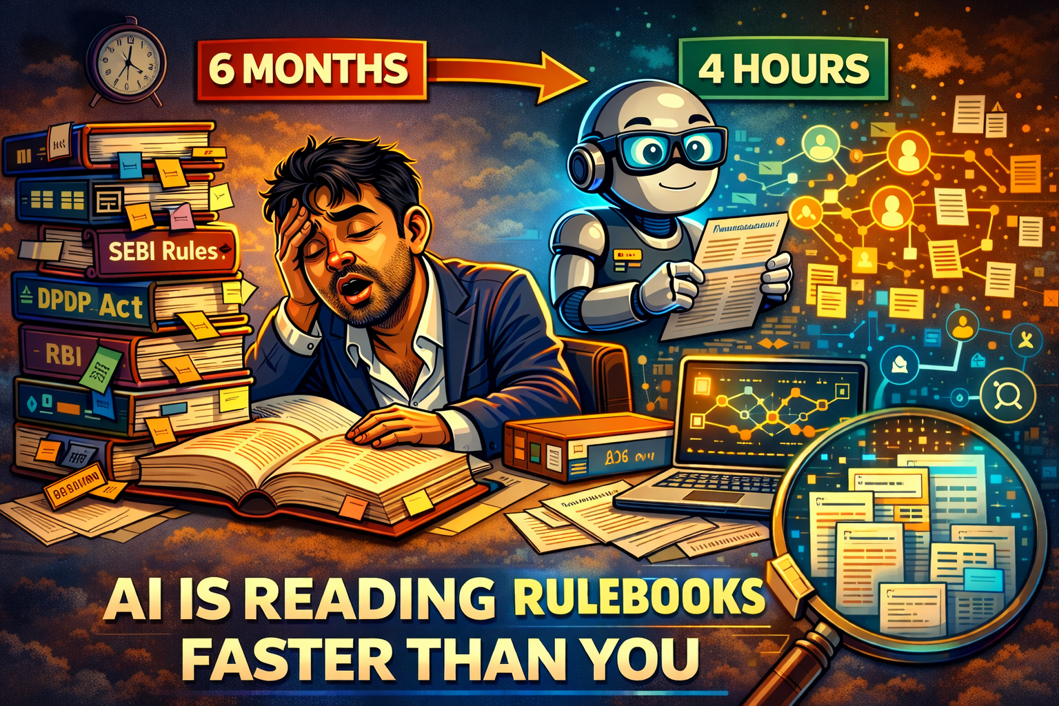 Your Compliance Team Spent 6 Months Reading Rulebooks. How An AI Did It in 4 Hours?