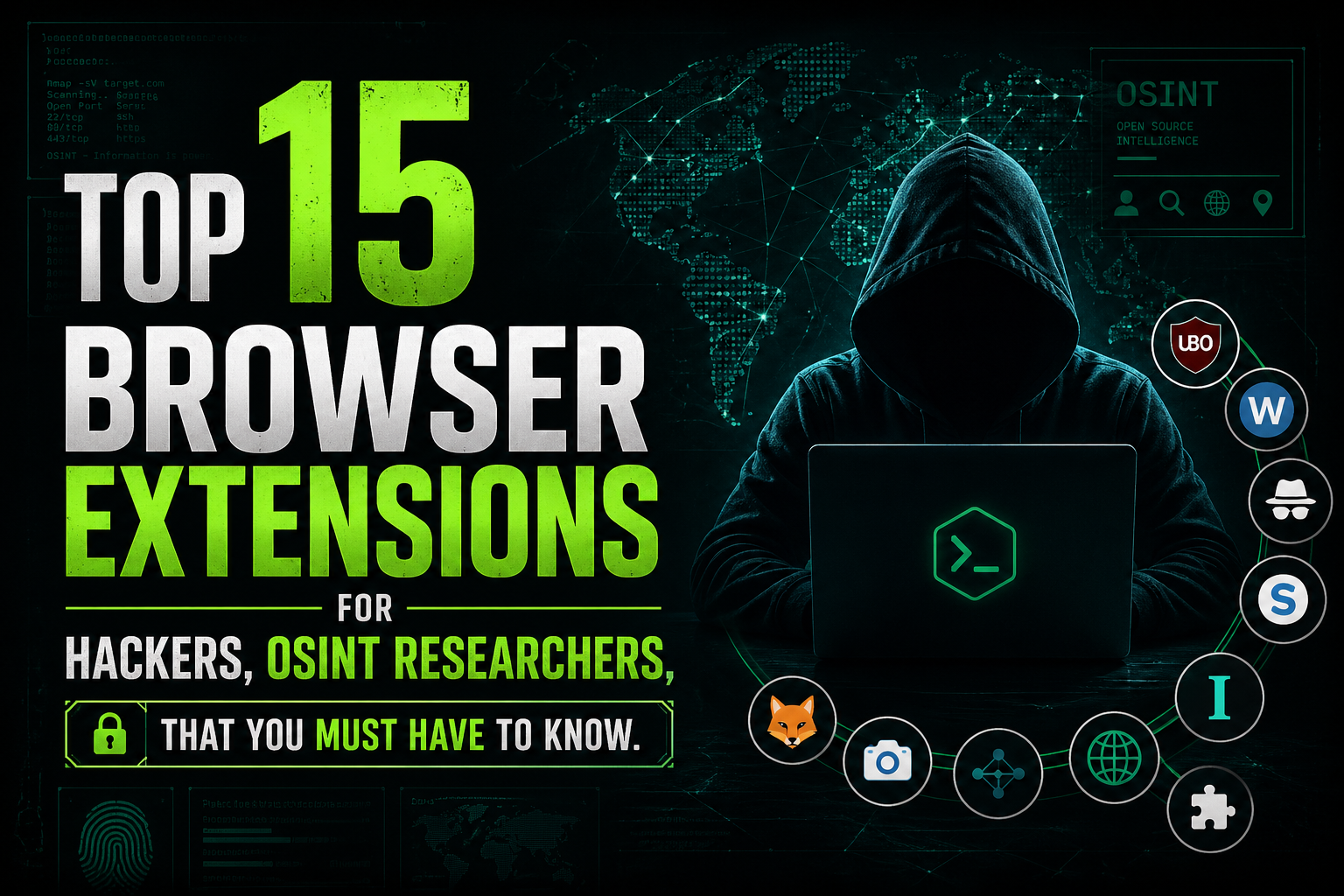 Top 15 Browser Extensions For Hackers, OSINT Researchers, That You Must Have to Know.