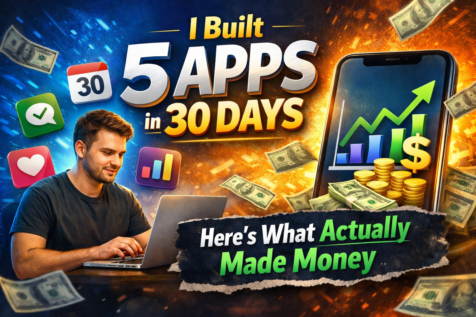 I Built 5 Apps in 30 Days Here’s What Actually Made Money