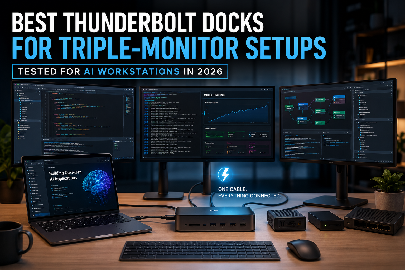 Best Thunderbolt Docks for Triple-Monitor Setups in 2026 (Tested for AI Workstations)