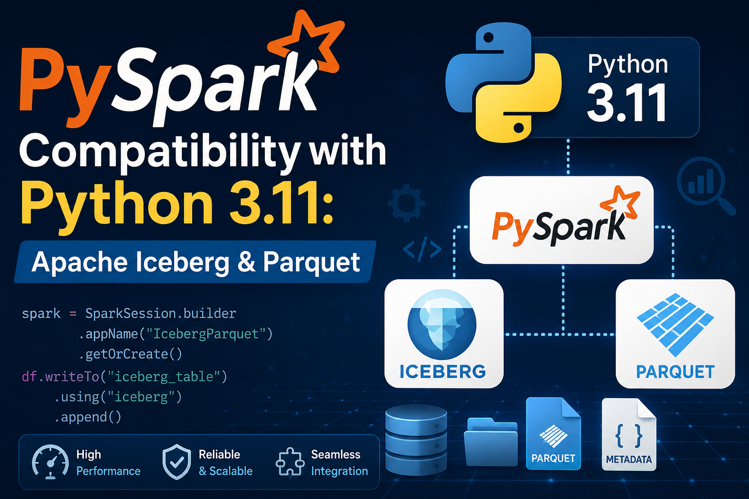 PySpark & Python 3.11: Apache Iceberg, Parquet Integration