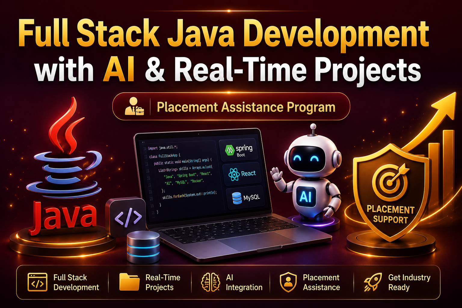 Placement Assistance Program on Full Stack Java Development with AI and Real-Time Projects: Your…