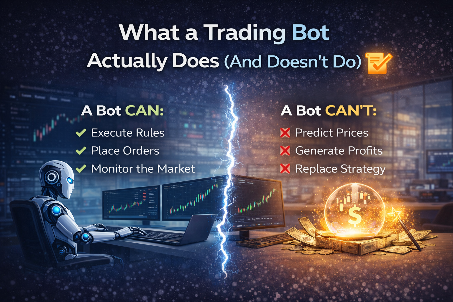 What a Trading Bot Actually Does (And What It Doesn’t Do)