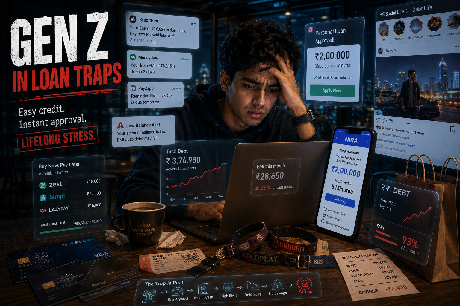 India’s Youth Debt Crisis: How a Generation Is Borrowing Its Future Away