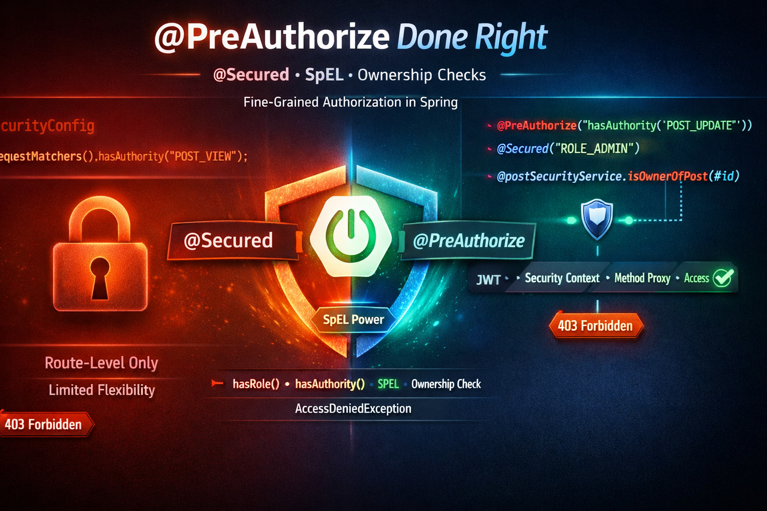 Method-Level Security in Spring Boot: @Secured and @PreAuthorize Done Right