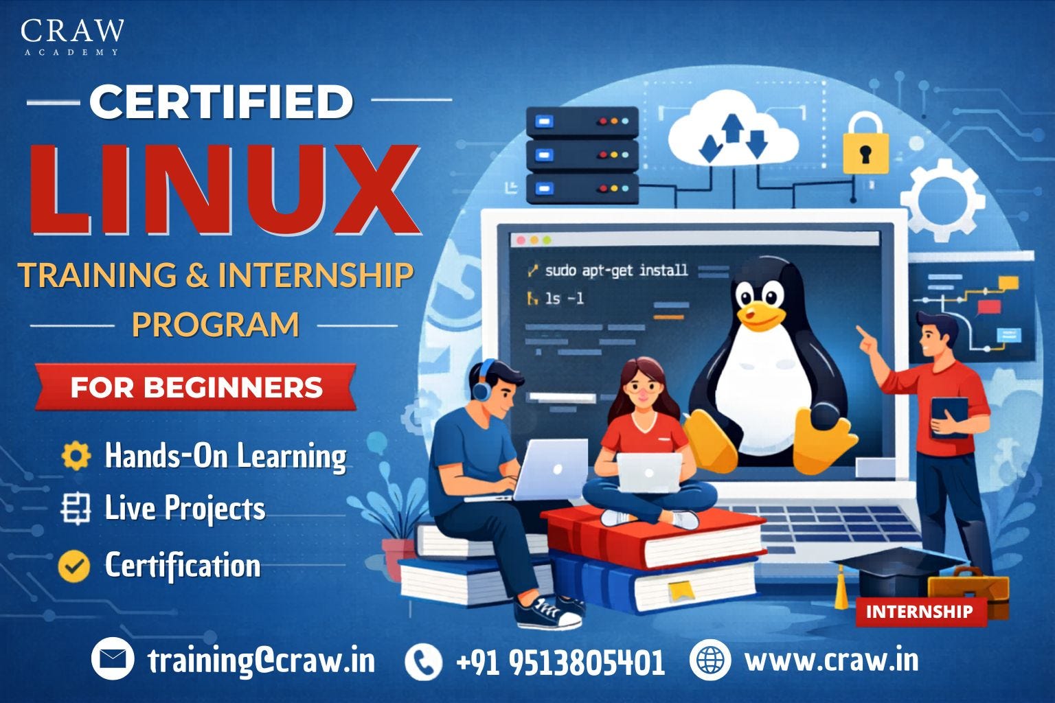 Certified Linux training and internship program for beginners