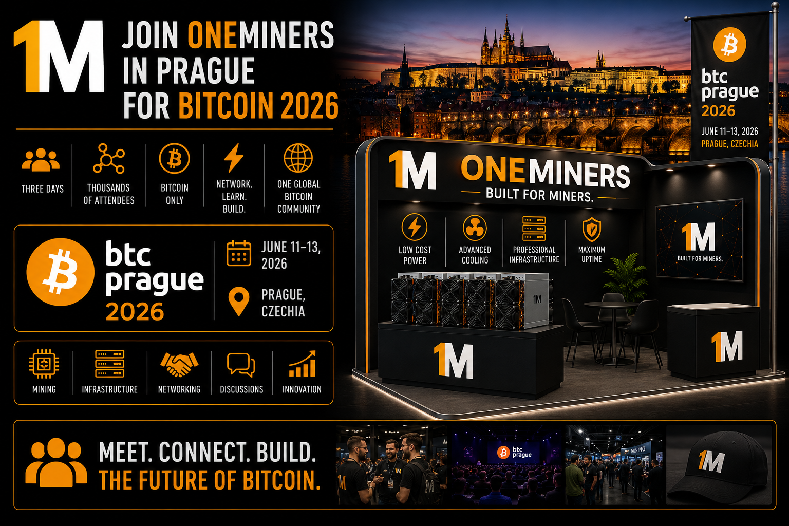 Join OneMiners in Prague for Bitcoin 2026
