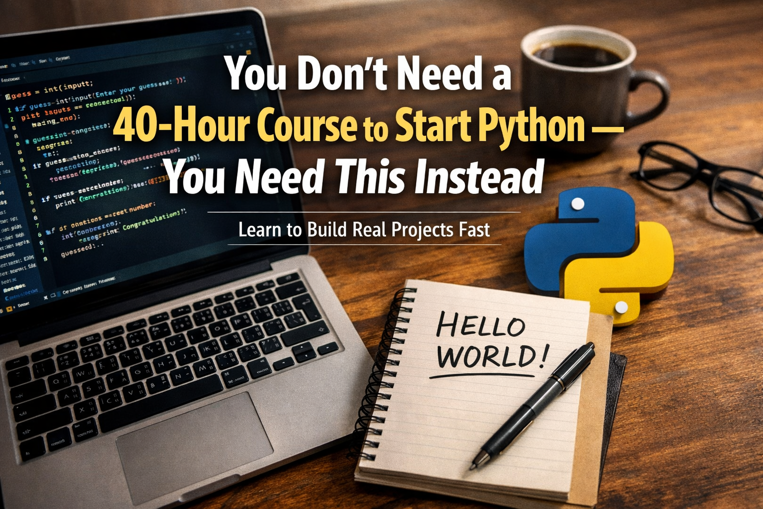 You Don’t Need a 40-Hour Course to Start Python — You Need This Instead