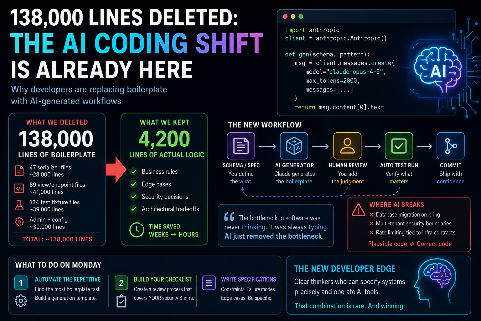 138,000 Lines Deleted: The AI Coding Shift Is Already Here