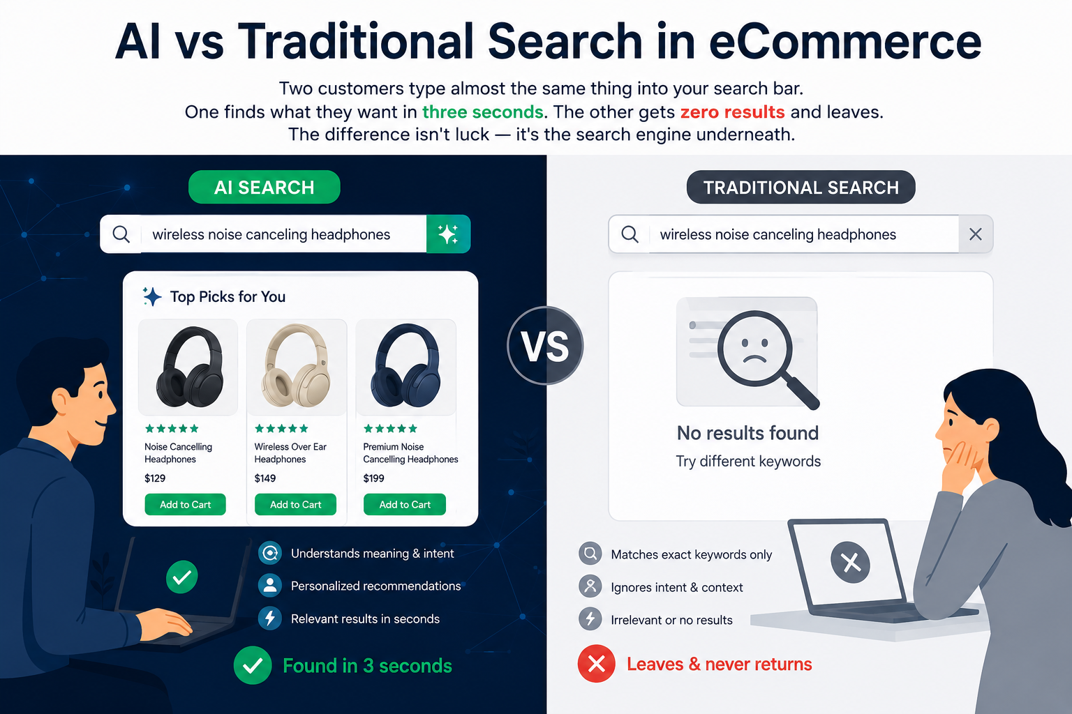 AI vs Traditional Search in Ecommerce