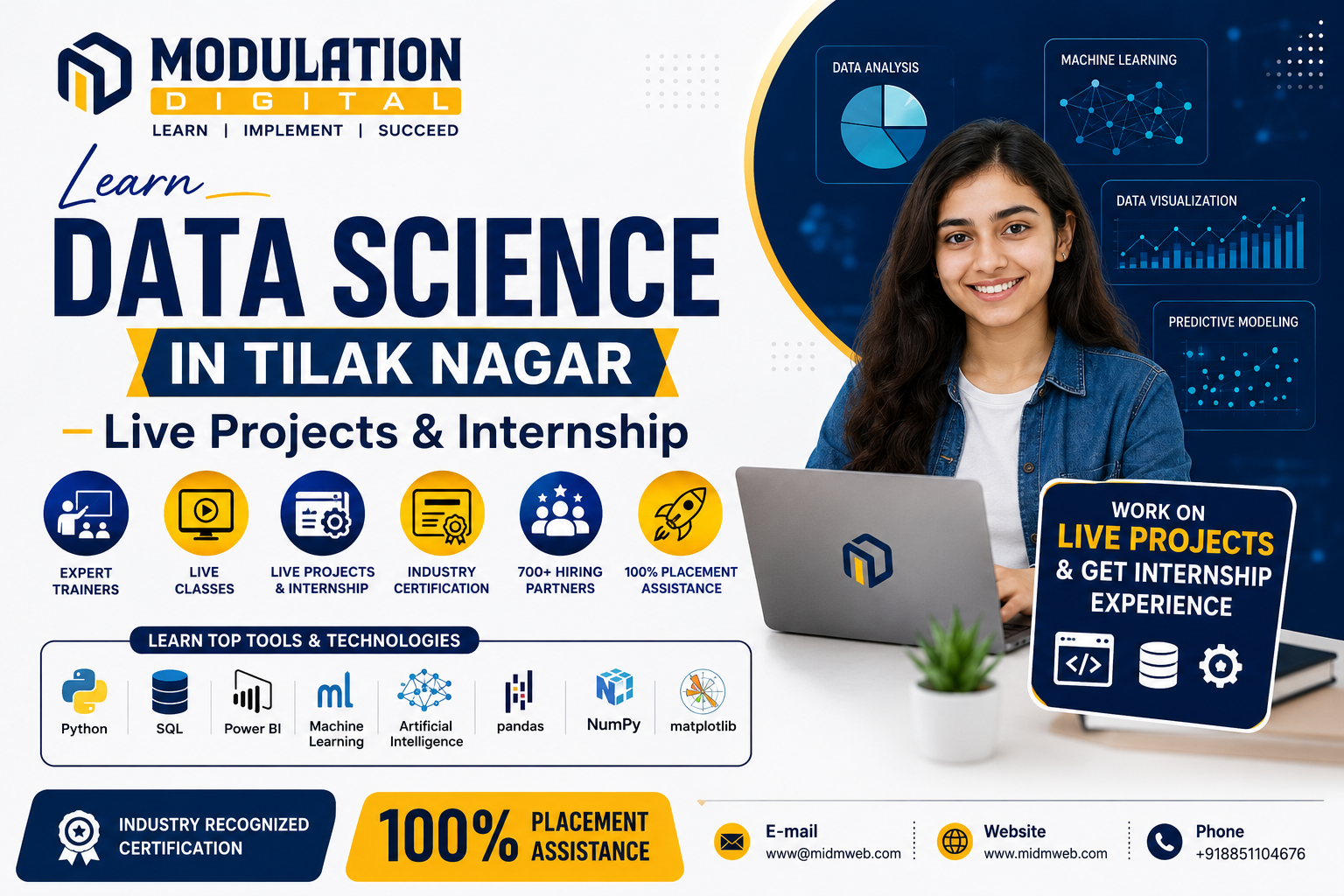 Learn Data Science in Tilak Nagar — Live Projects & Internship
