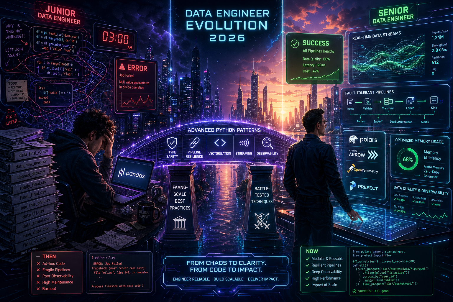 Beyond Pandas: 7 Advanced Python Patterns That Separate Junior from Senior Data Engineers in 2026
