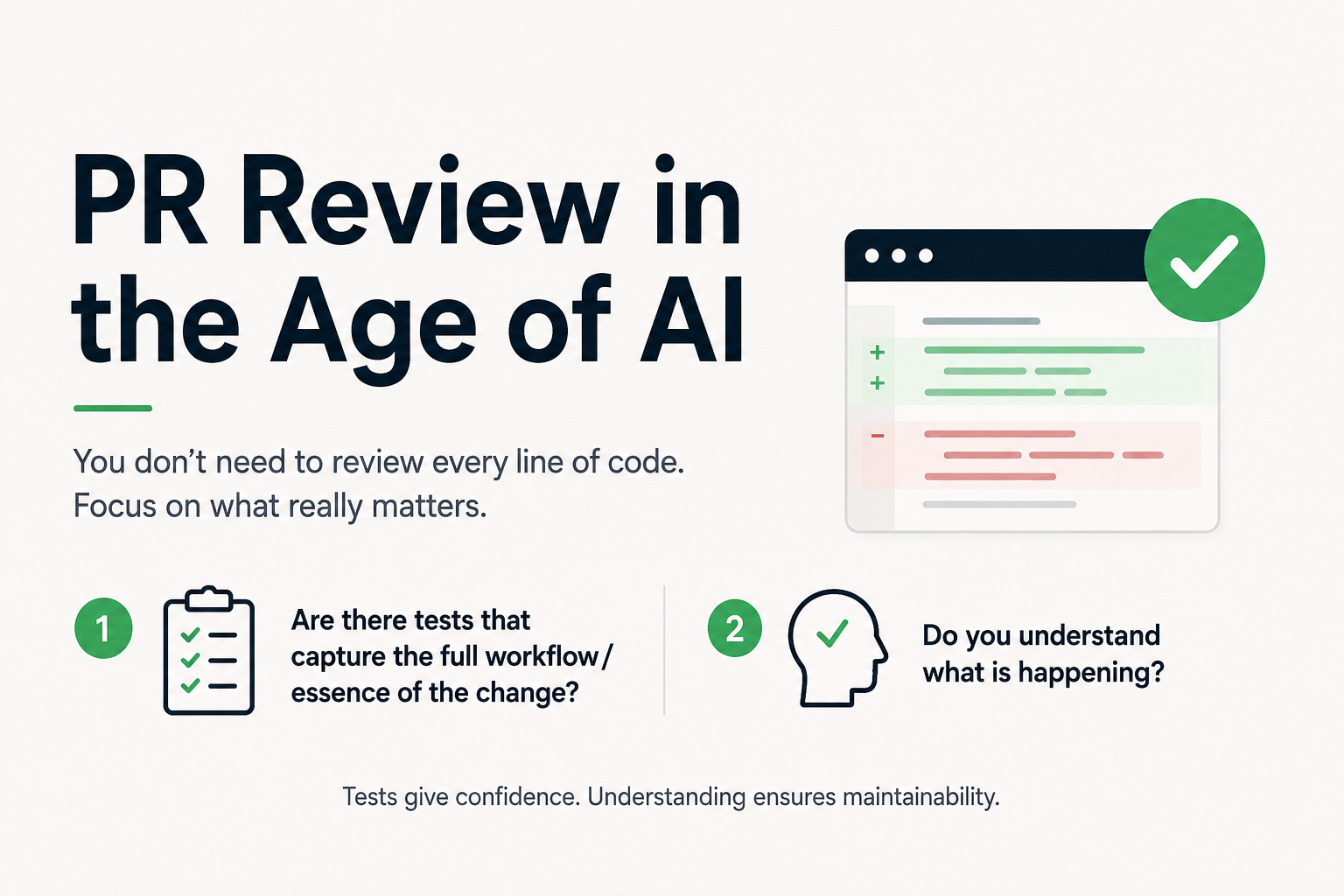 Code Reviews Should Focus on Two Things