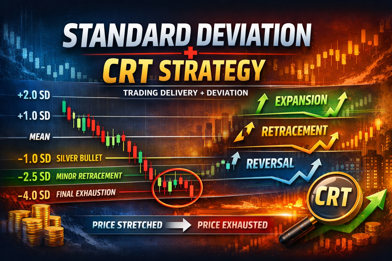 Standard Deviation + CRT Strategy for Crypto & Forex (8:30–9:30 High-Probability Setup)