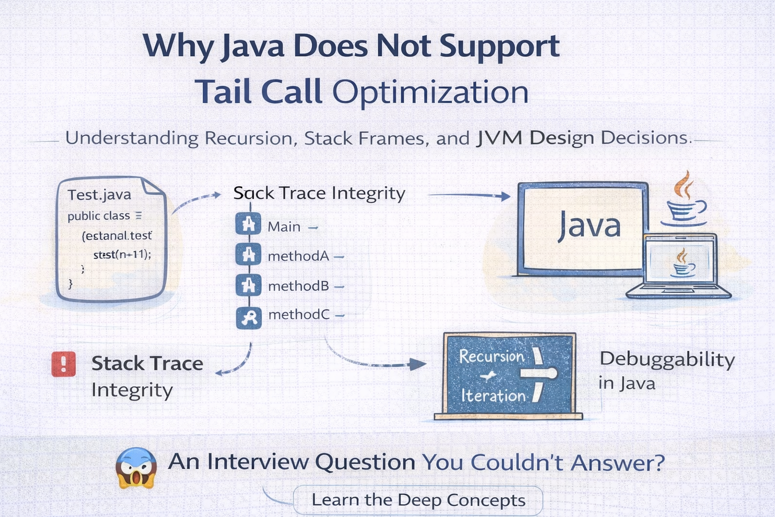 Most Java Developers Don’t Know Why JVM Avoids Tail Call Optimization..‍