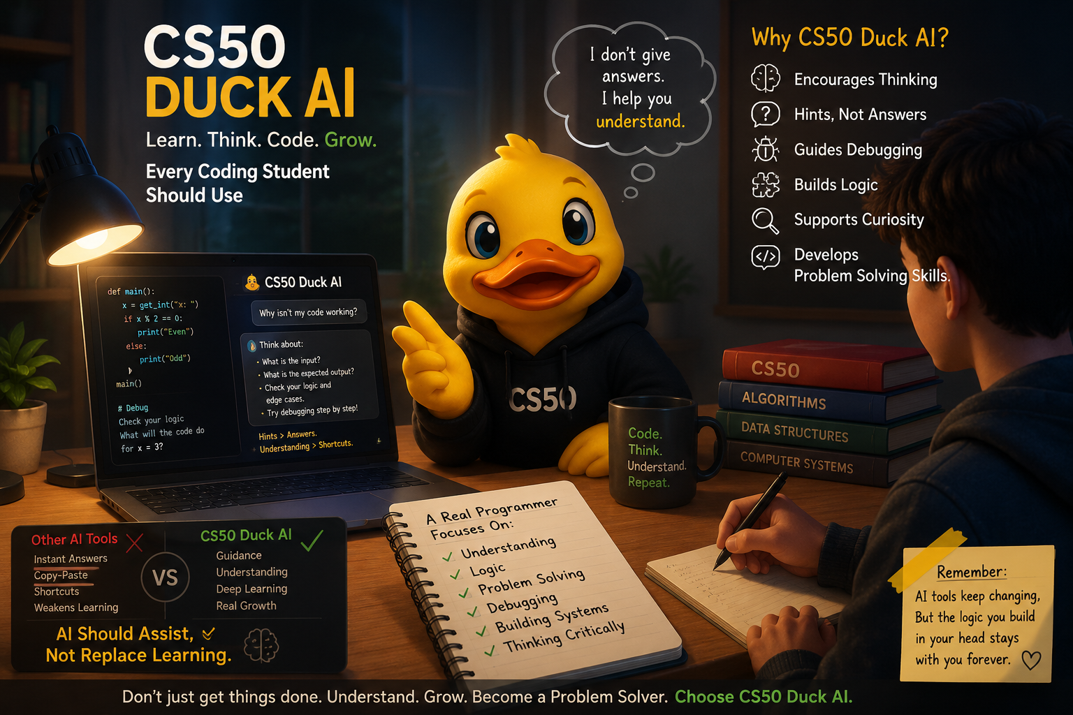 CS50 DUCK AI
Every coding students should use