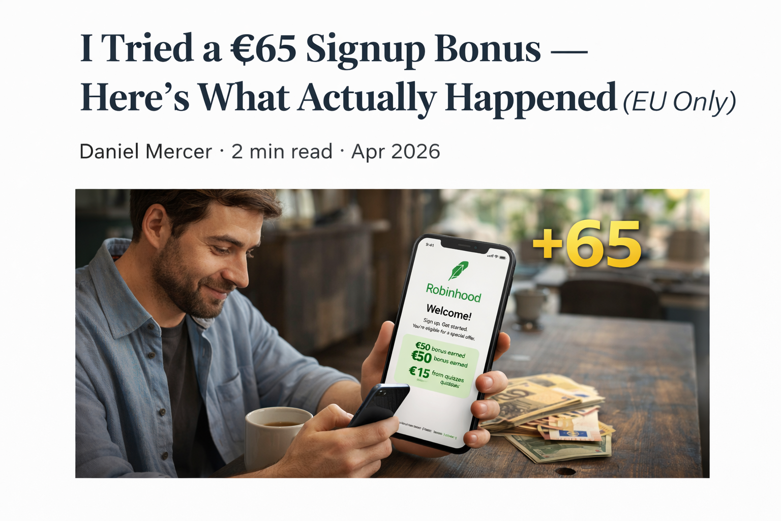 I usually ignore most “easy money” offers online.