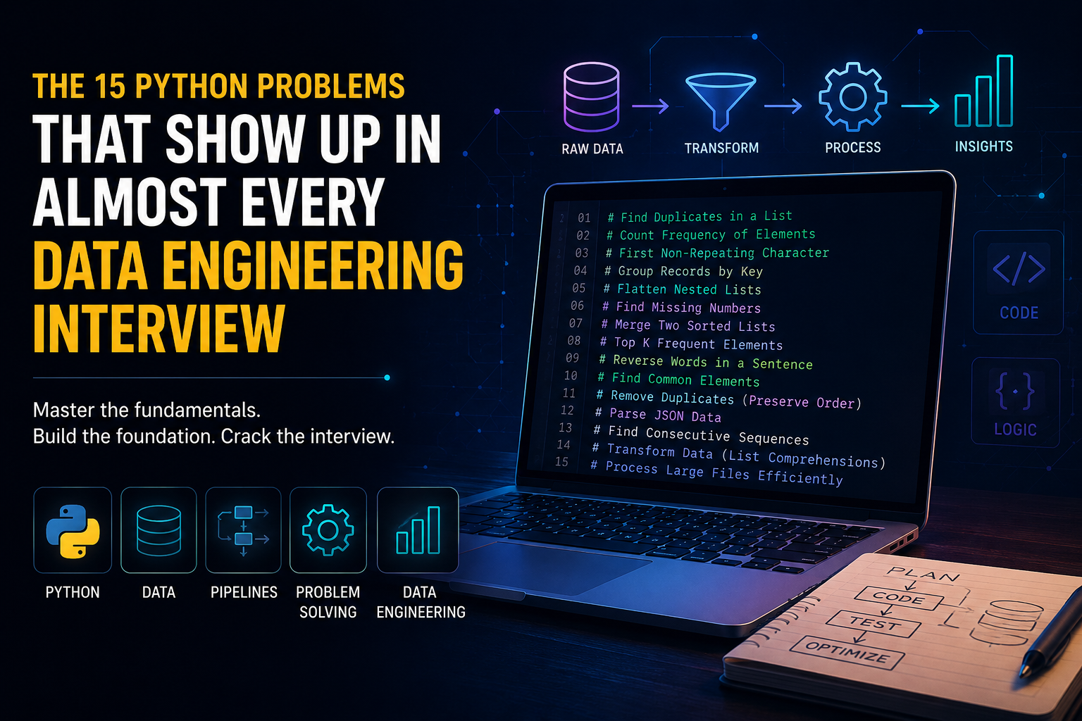 These 15 Python Problems Show Up In Almost Every Data Engineering Interview