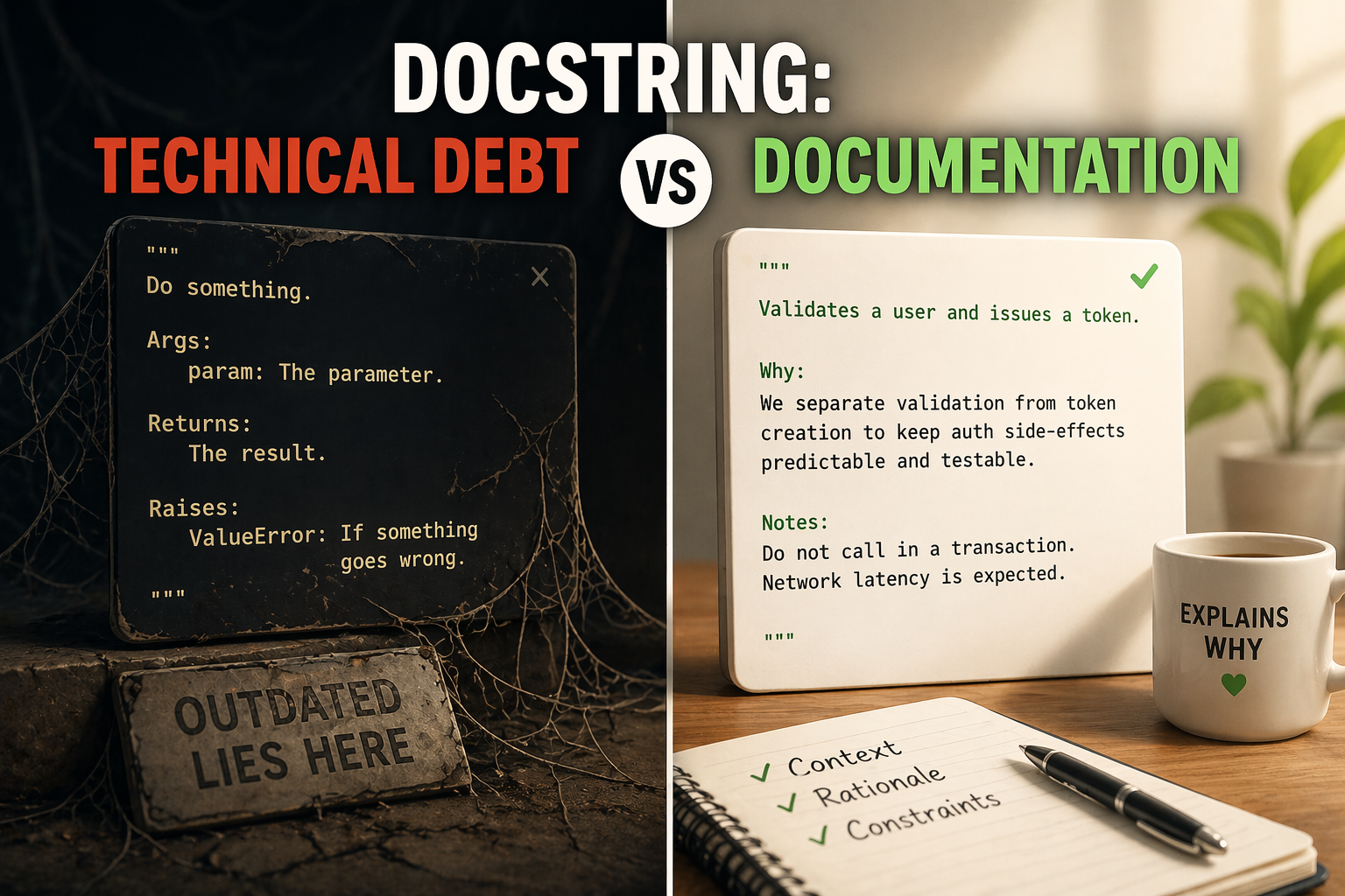 When Docstrings Become Technical Debt (and How to Write Ones That Actually Help)