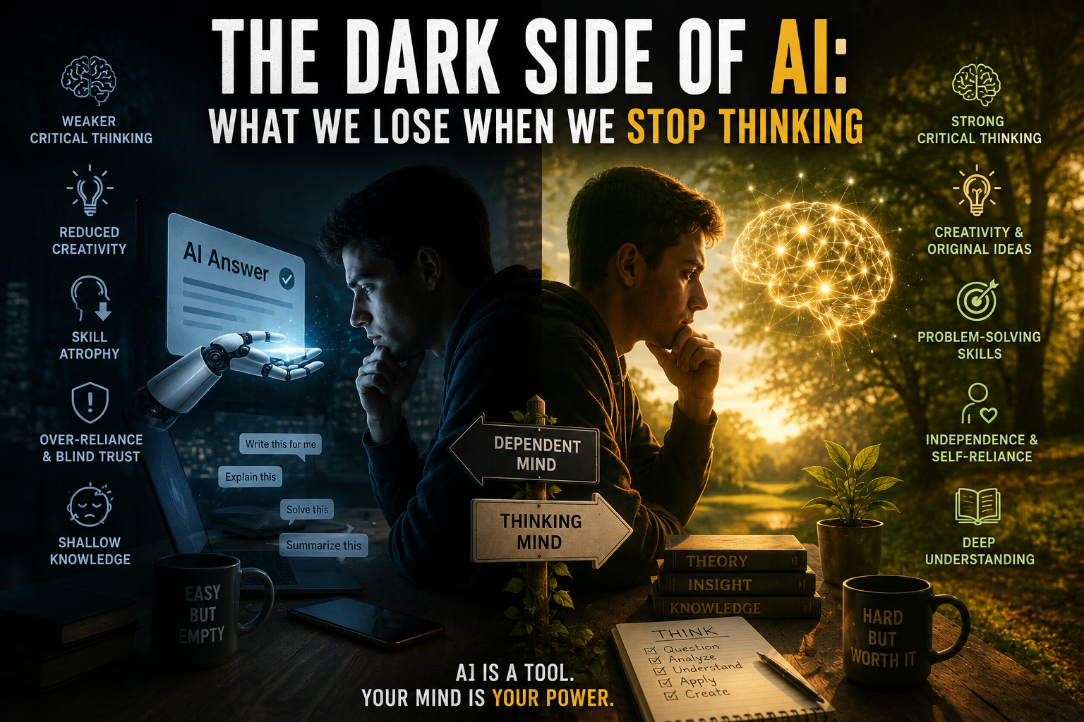 The Dark Side of AI: What We Lose When We Stop Thinking